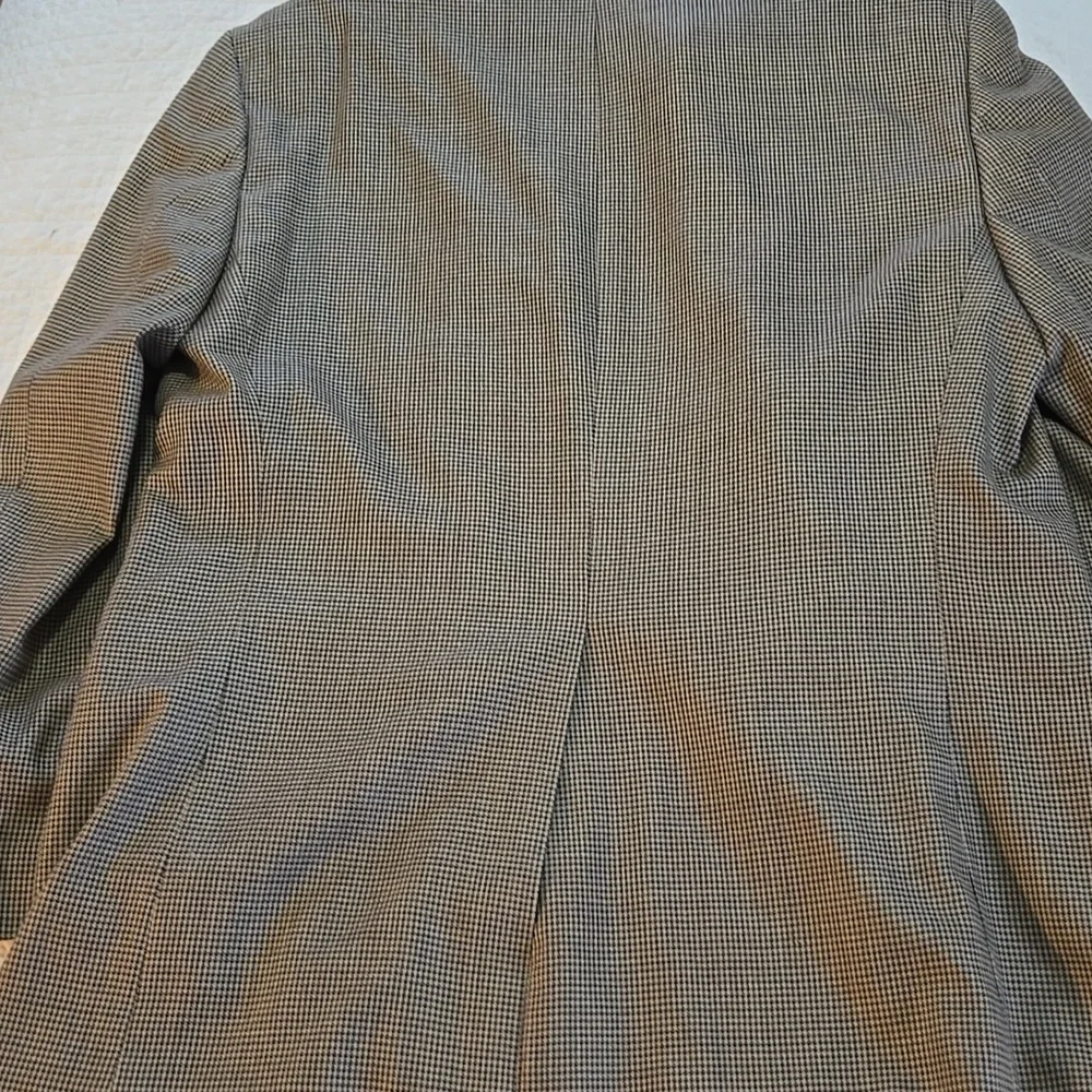 Mens 42 R Ralph Lauren Silk Wool Blend Houndstooth Suit Jacket Macys Mens Wear